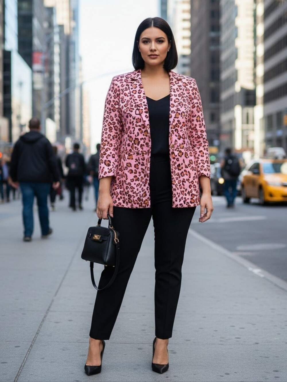 Women's Sz 2XL OYROSY Pink Leopard Blazer. NWT